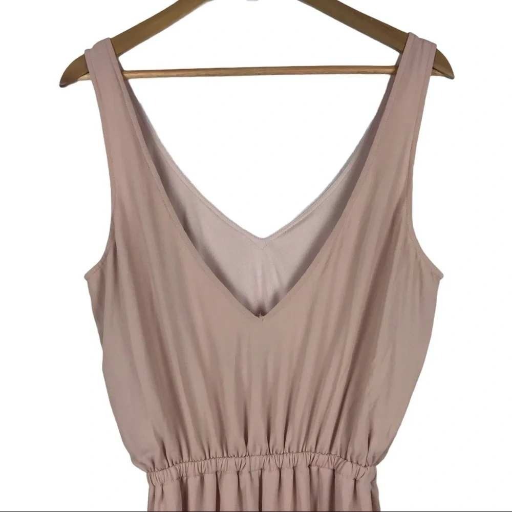 Show Me Your Mumu Heather Maxi Dress Mauve Tan V-Neck Sleeveless Large - Picture 12 of 15
